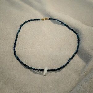 Ocean Blue Pearl Necklace